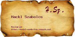 Hackl Szabolcs névjegykártya